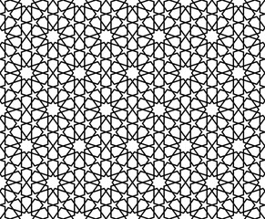 Vector seamless with geometric Arabic pattern 