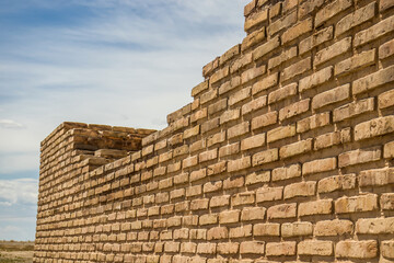 Ancient brick wall.Old brickwork
