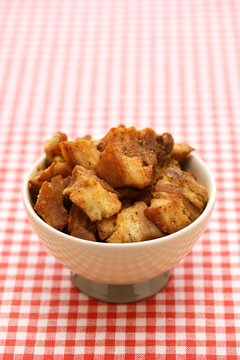 homemade Grattons (pork rind with fat confit ), French Lyonnais snack