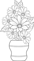 bouquet of daisy flowers in vase