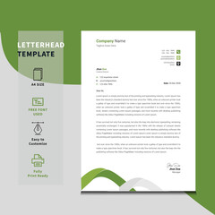 Professional Corporate letterhead Design Template, Yellow and Blue Fully Editable Letterhead