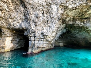 cave in the blue sea Malta 