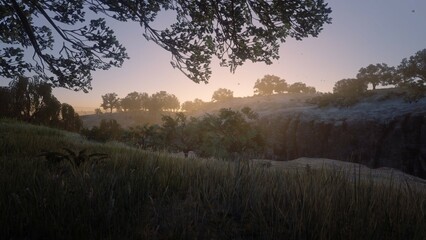 sunrise in the mountains