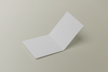 Square Bifold Blank Mockup