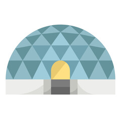 Dome sphere space ball building - flat icon