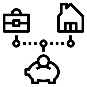 Money Milestone Plan Life Cycle - Outline Icon