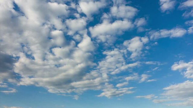 Time lapse of blue sky and clouds.