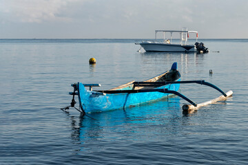 Fototapeta na wymiar Jukung traditional indonesian boat