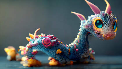 Sweet fabric dragon