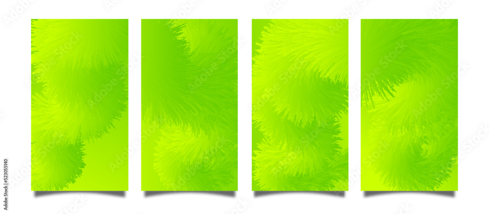 Wall mural Abstract green gradient vector banner colection