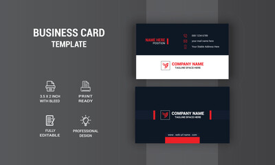 Creative Business Card Design. Card Design. Photos & Vector Standard Template