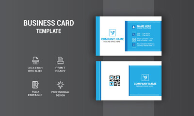 Corporate Business Card Design. Card Design. Photos & Vector Standard Template