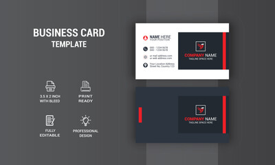 Creative Business Card Design. Card Design. Photos & Vector Standard Template
