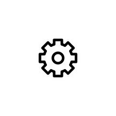 gear icon on metal internet button