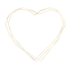 Gold heart shape,geometry frame, botanical gold vintage frame illustration.Flower hexagon, rhombus frame, greenery, rustic, luxury wedding stationery invitation, shabby chic baby shower,greeting card	