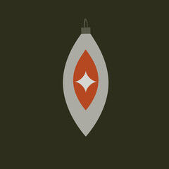 Fototapeta premium Vector icon in cartoon and scandinavian style isolated on black background