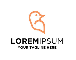 Obraz premium Blue robin logo template, bird logo design, robin logo vector art for business, robin line art