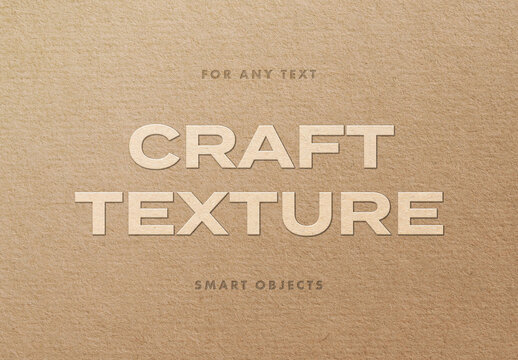 Craft Paper Texture Text Effect Mockup