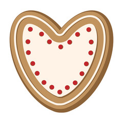 Christmas gingerbread illustration in flat cartoon style