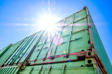 modern mobile container at a construction site