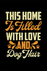 Dog hair t shirt design template