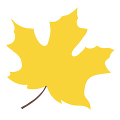 Automn Leaf Vector Icon Illustration in flat design.
