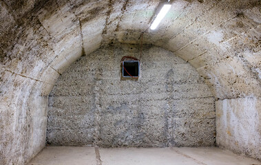 a tunnel under the town of Rijeka in Croatia built during World War II to protect residents from...