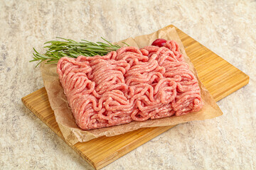 Raw beef minced meat for cooking