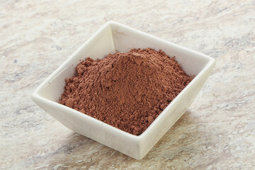 Natural organic cocoa powder for culinary