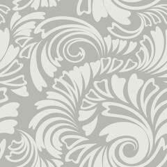 Vector seamless floral abstract elegant pattern