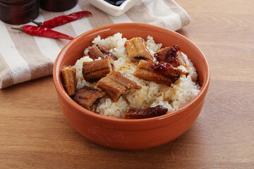 Roasred eel with steamed rice