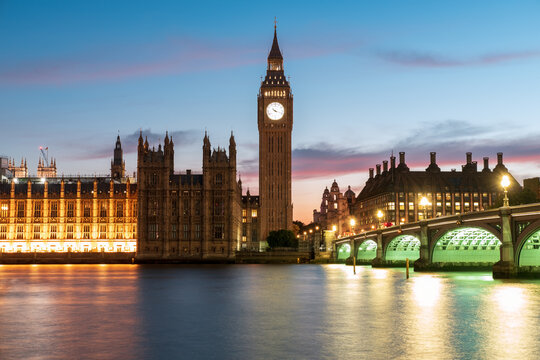the Big Ben and houses of parliament, London, UK