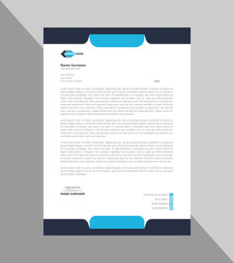 Corporate letterhead template or new letterhead design 