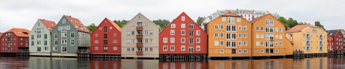 Fototapeta na wymiar Trondheim Havn (harbour, harbor) Trondheim Trøndelag in Norway (Norwegen, Norge or Noreg)