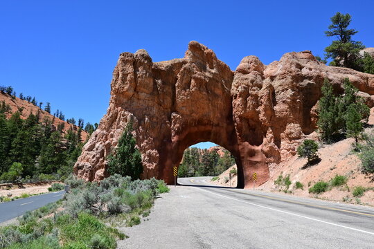 Rock Archway Over Road