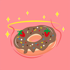 sun and choco donut