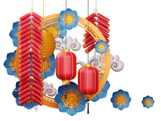 Chinese new year, Happy new year with traditional sign.