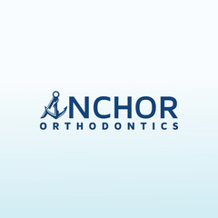 Anchor vector logo design letter A
