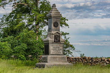 Fototapeta na wymiar Monument to the 126th New York Infantry, Gettysburg National Military Park, Pennsylvania, USA