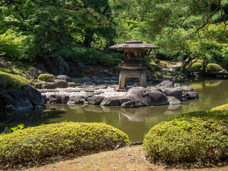 Fototapeta na wymiar japanese garden pond