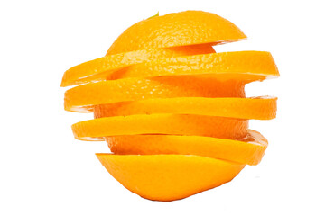 Plakat Orange fruit on white background