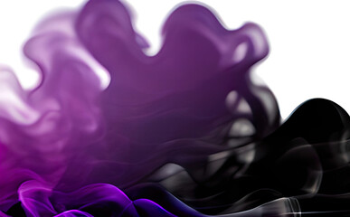 Obraz na płótnie Canvas Digital illustration abstract background puffs black purple smoke