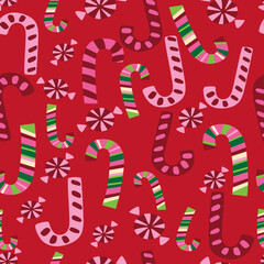 Christmas holiday seamless repeat pattern