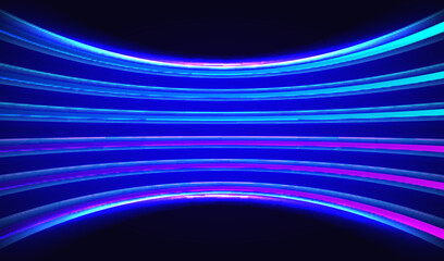 innovation future digital technology abstract light speed effect blue tech connection banner Movement dynamic motion background