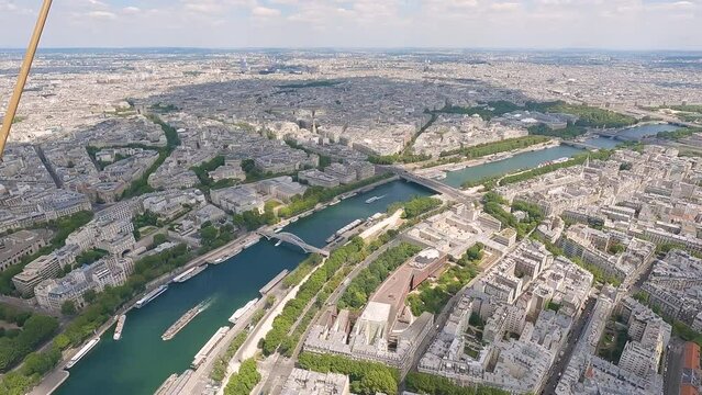 Paris, France, Seine River and City of Paris view