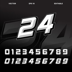 Racing number designs