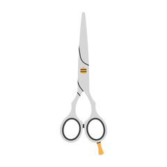Illustration of metal scissors for haircut. Hair styling and cutting products.
Hand drawn vector illustration. Beauty and fashion, self care routine, beauty salons, online shopping.