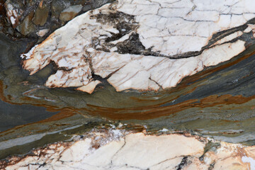 Fundo de textura de mármore branco com manchas escuras amarronzadas #04. Usado para design na web, propaganda e decoração. Padrões naturais.