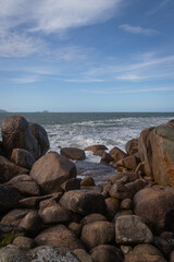 Fototapeta na wymiar rocks and sea in brazil