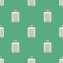 Seamless pattern with a suitcase. Cute style, trendy colors. Luggage, tourism and vacation  concept. Ideal for packaging. Hand drawn vector illustration. For print, fabric, wrapping paper design.
